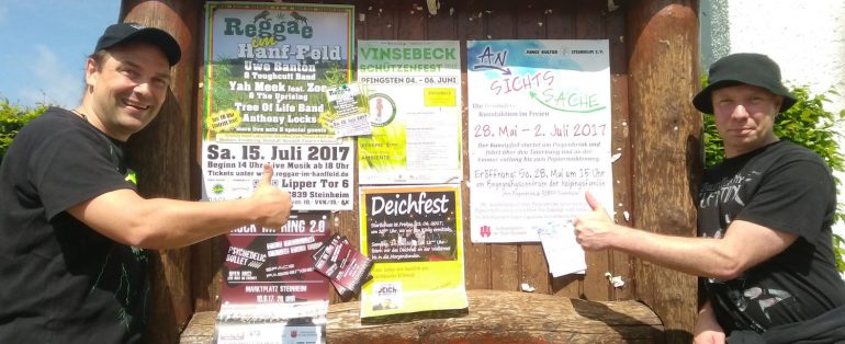 Plakatieren hat begonnen